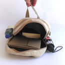 Hanf Rucksack geöffnet