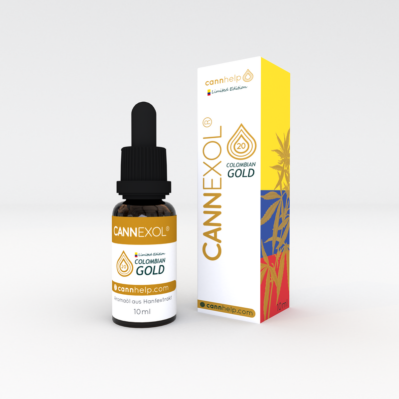 Flasche CBD-Öl 20% mit Verpackung